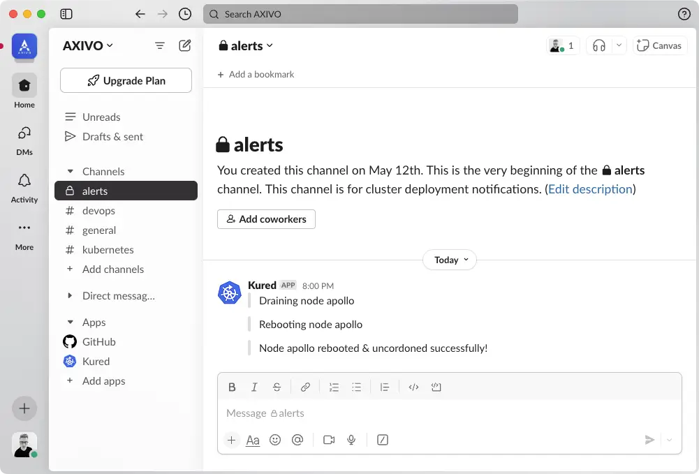 Kured: Slack